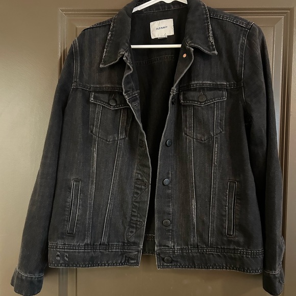 Old Navy black denim jacket - Picture 1 of 3